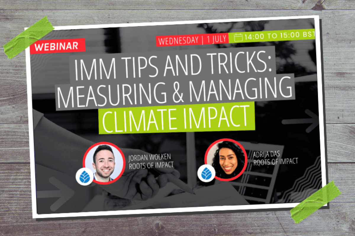 IMM Tips and Tricks: Measuring & Managing Climate Impact